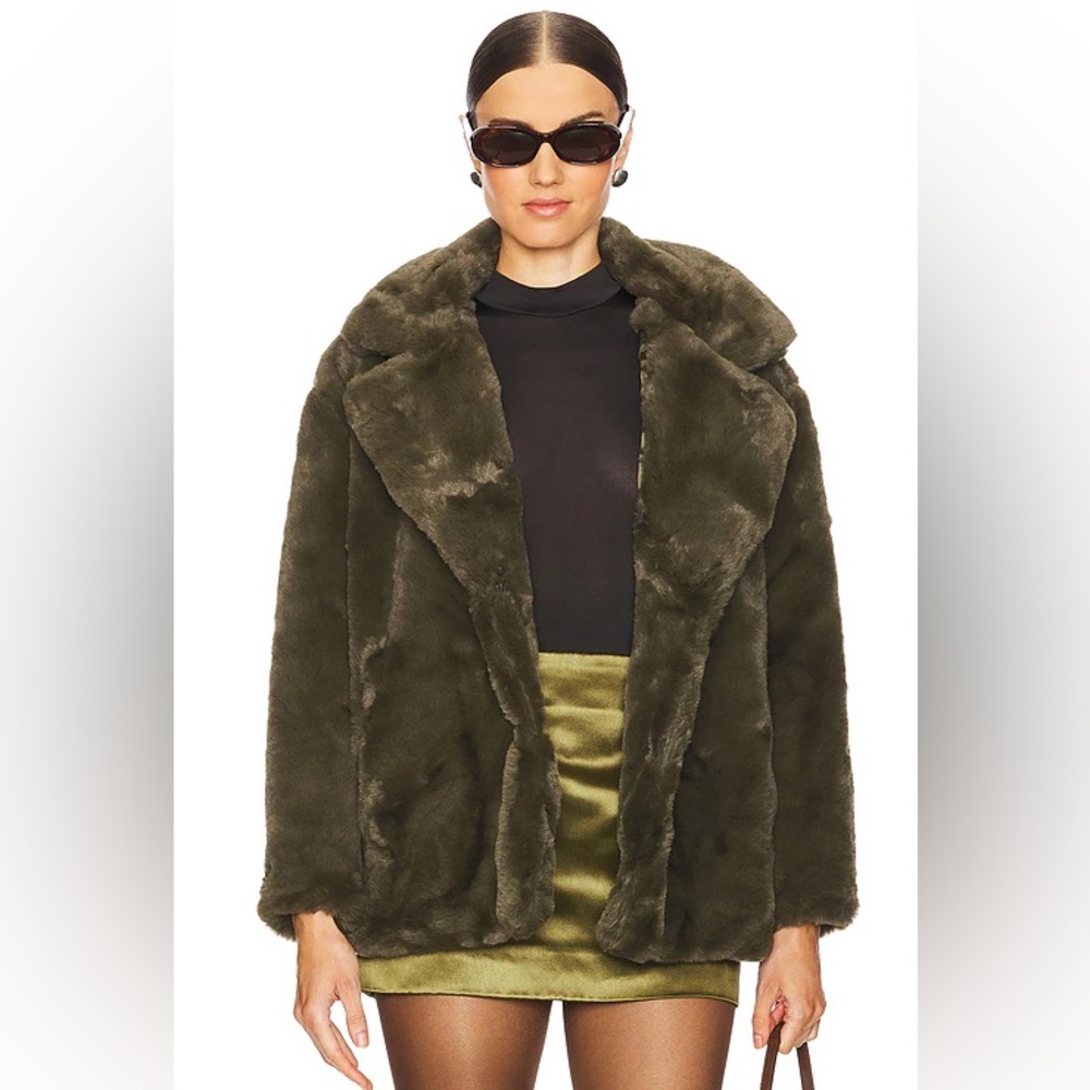 BlankNYC Double Matcha Fur Coat - NWT